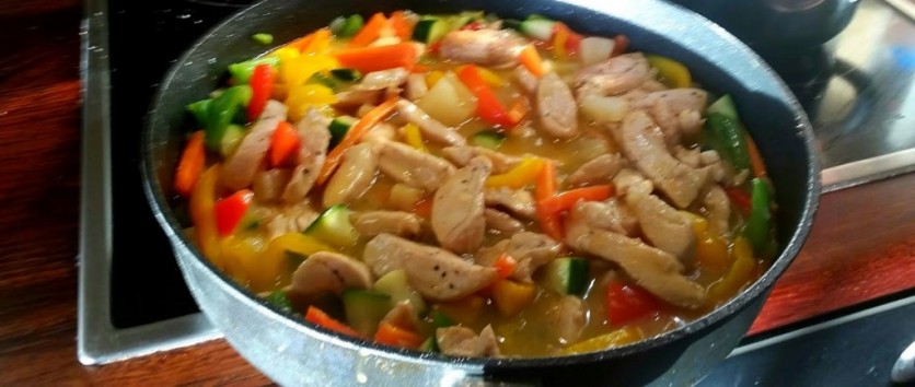 Kyllingkarri-wok – oppladning til julematen….