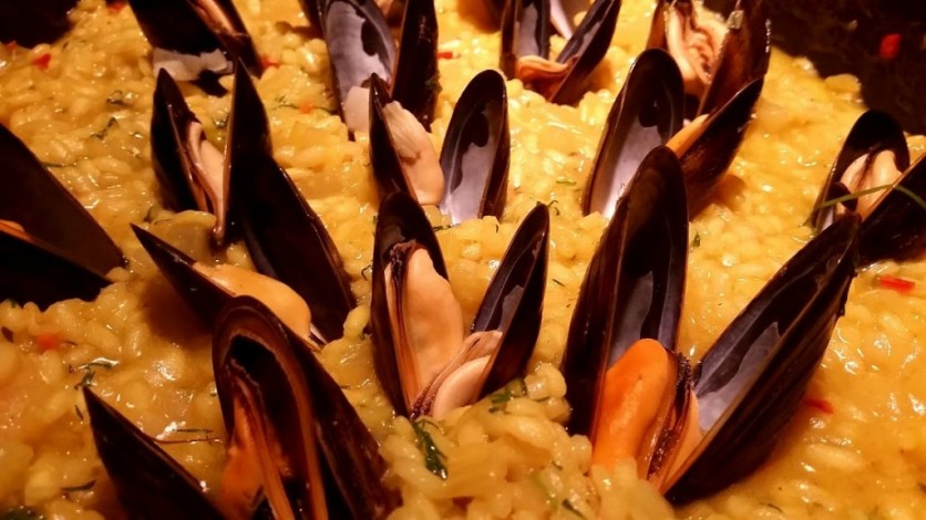 Blåskjellrisotto